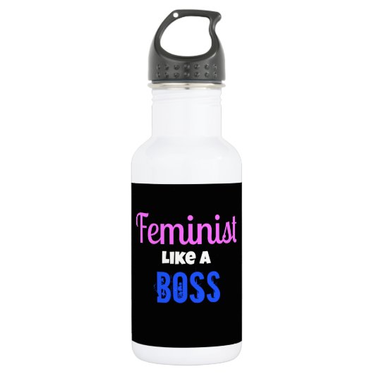 Feminist mögen einen Chef Trinkflasche (Vorderseite)