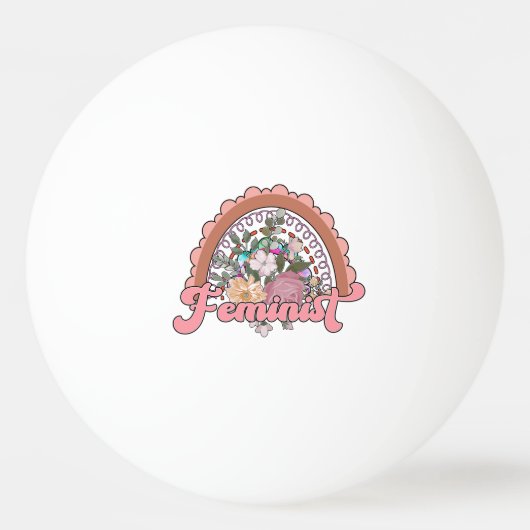 Feminist Ping Pong Balls Tischtennisball (Rückseite)