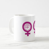 Feminist Raised Fists Symbol Women's Empowerment U Kaffeetasse (Vorderseite Links)