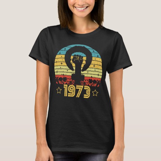 Feminist Roe / Wade Rights 1973 T-Shirt (Vorderseite)