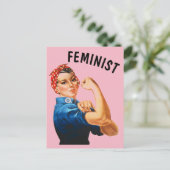FEMINIST ROSIE DIE RIVETER POSTCARDS POSTKARTE (Stehend Vorderseite)