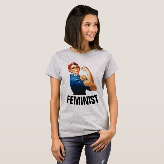 FEMINIST, Rosie the Riveter T - Shirt (Vorne ganz)