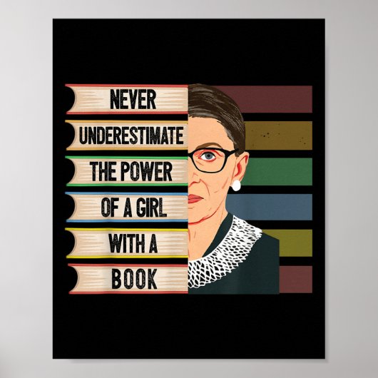 Feminist Ruth Bader Ginsburg Rbg Quote Girl With B Poster (Vorne)