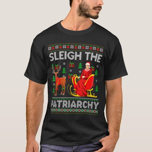 Feminist Ruth Bader Ginsburg Rbg Xmas Sleigh The P T-Shirt (Vorderseite)