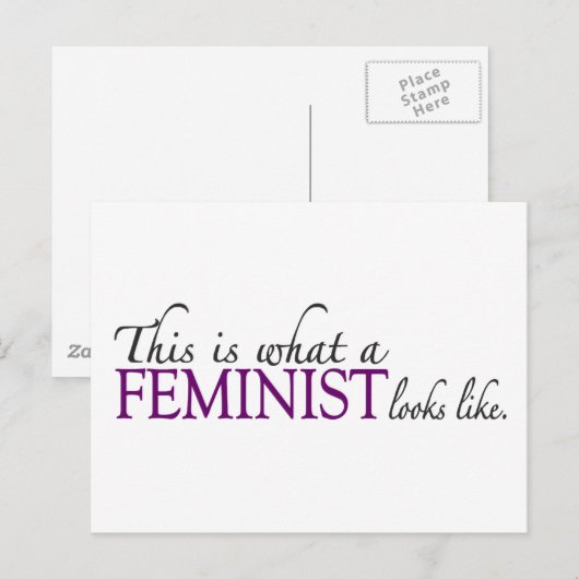 Feminist sieht aus wie postkarte (Vorne/Hinten)