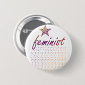 Feminist Star Button (Vorne & Hinten)