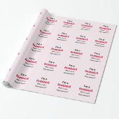 Feminist Super Power Slogan pink Geschenkpapier (Ungerollt)