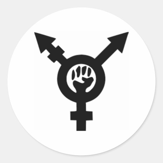 Feminist Symbol Classic Round Sticker (Vorderseite)
