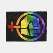 Feminist Symbol Lgbt Resist Pride Fist Rainbow Fla Fleecedecke (Vorderseite (Horizontal))