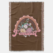 Feminist Throw Decke (Vorderseite Vertikal)