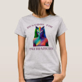 Feminist Unicorn zerstören Patriarchat Regenbogen T-Shirt (Vorderseite)
