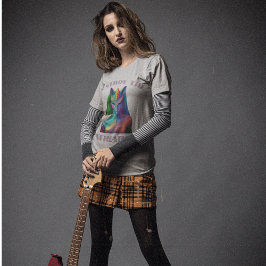 Feminist Unicorn zerstören Patriarchat Regenbogen T-Shirt