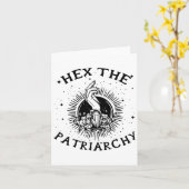 Feminist Wicca Hexe Die Patriarchie Hexenkrebs Karte (Gelbe Blume)