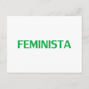 Feminista, Feminist in spanisch-grün, modern Postkarte