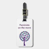 Feminista reist gepäckanhänger (Vorderseite vertikal)