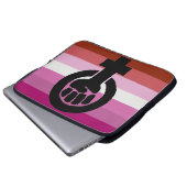 Feministenfahne Laptopschutzhülle (Vorne Knopf)