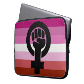 Feministenfahne Laptopschutzhülle (Vorderseite Links)