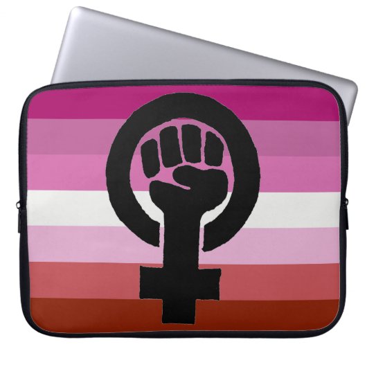 Feministenfahne Laptopschutzhülle (Vorderseite)