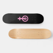 Feministenzeichen schwarz skateboard (Horizontal)