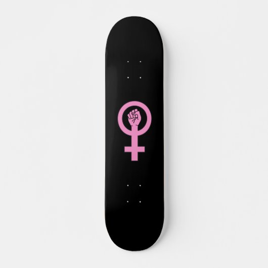 Feministenzeichen schwarz skateboard (Vorne)