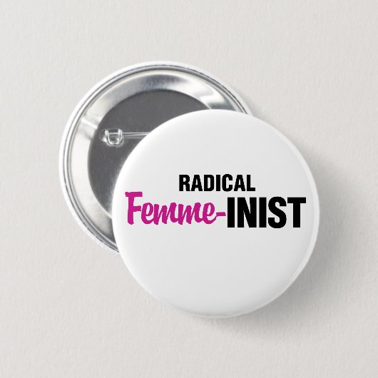 Feministin Button (Vorne & Hinten)