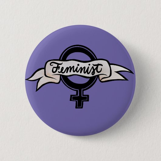 Feministin Button (Vorderseite)