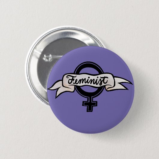 Feministin Button (Vorne & Hinten)