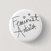 Feministin Button (Vorderseite)