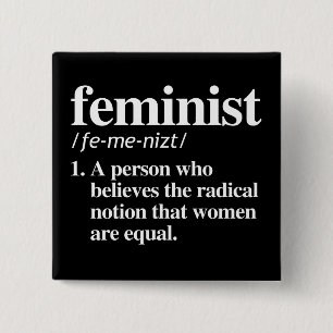 Feministin Definition Button