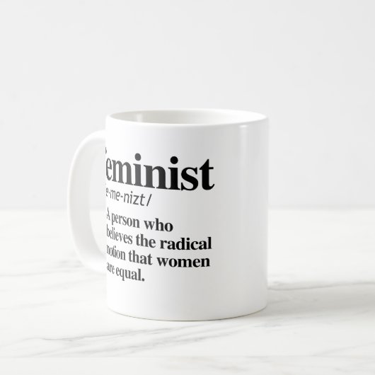 Feministin Definition Kaffeetasse (Vorderseite Links)