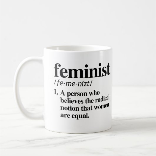 Feministin Definition Kaffeetasse (Links)