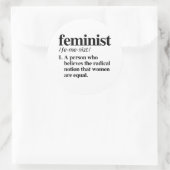 Feministin Definition Runder Aufkleber (Tasche)