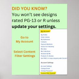 Feministin - Einstellungen auf Zazzle - Poster