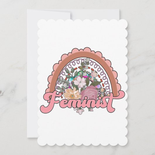 Feministin Flachgrüßkarte Feiertagskarte (Vorderseite)