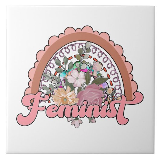 Feministin Fliese (Vorderseite)