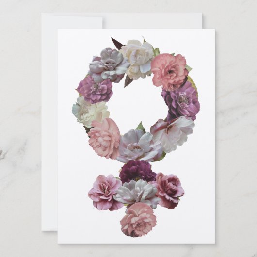 Feministin - FrauenVenus-Symbol mit Blume (Vorderseite)