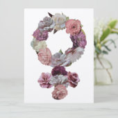 Feministin - FrauenVenus-Symbol mit Blume (Stehend Vorderseite)