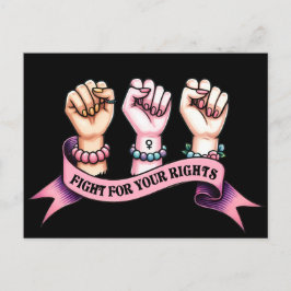 Feministin für Ihre Rechte Postkarte