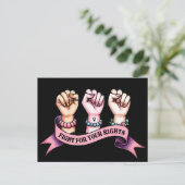 Feministin für Ihre Rechte Postkarte (Stehend Vorderseite)