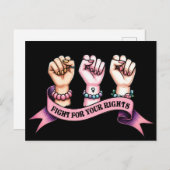 Feministin für Ihre Rechte Postkarte (Vorne/Hinten)