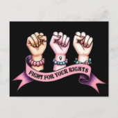 Feministin für Ihre Rechte Postkarte (Vorderseite)