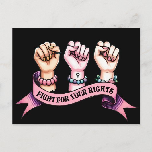 Feministin für Ihre Rechte Postkarte (Vorderseite)