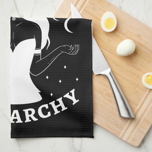 Feministin Hexe - Das Patriarchat II Geschirrtuch (Viertel Falte)