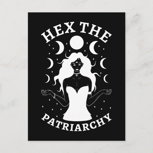 Feministin Hexe - Das Patriarchat II Postkarte (Vorderseite)