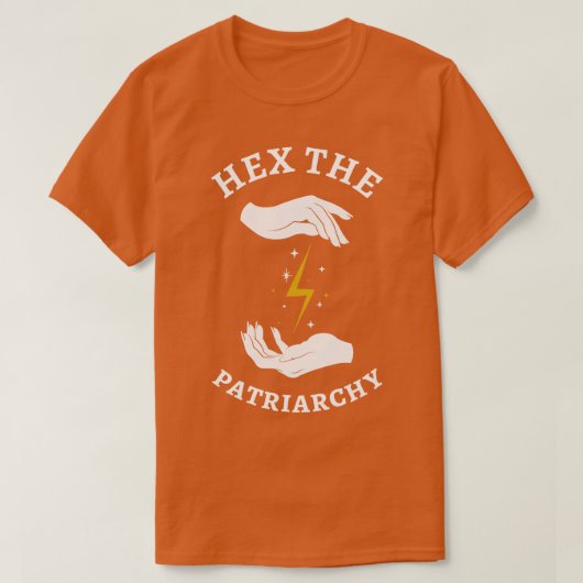 Feministin Hexe Hex, Patriarchat I T-Shirt (Design vorne)