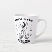 Feministin Hexe, hex the Patriarchat Milchtasse (Rechts)