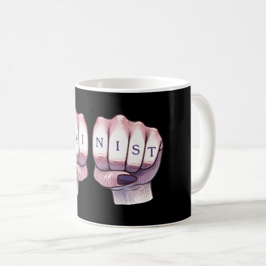Feministin Kaffeetasse (VorderseiteRechts)