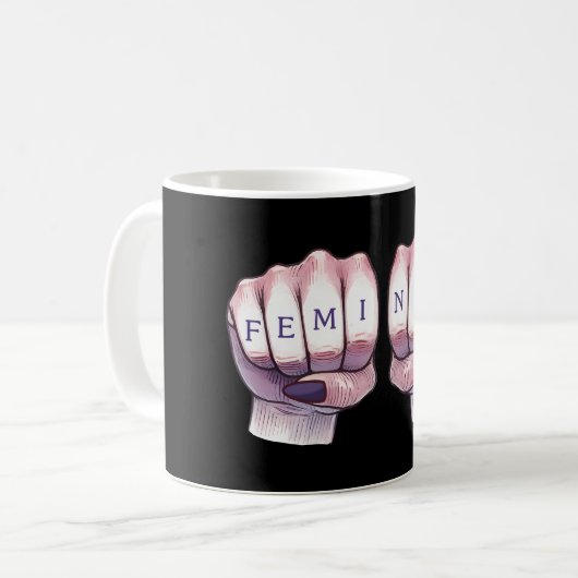 Feministin Kaffeetasse (Vorderseite Links)