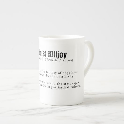 Feministin Killjoy bone China Tasse (Vorderseite Rechts)