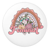 Feministin Knob Keramikknauf (Vorderseite)